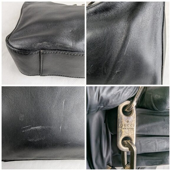 Authentic Vintage GUCCI Hobo Leather Chain Shoulder Bag Made in Italy - Picture 15 of 15
